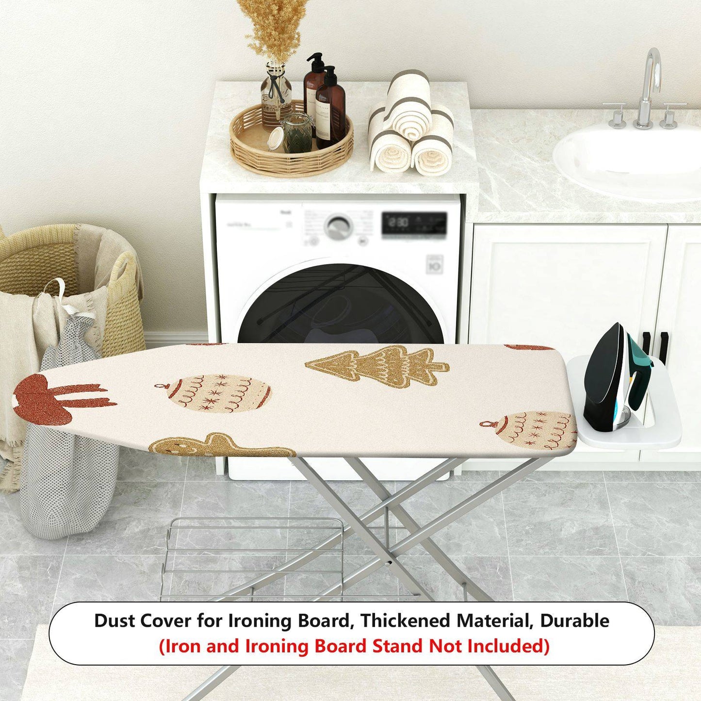 1-Piece Christmas Holiday Festive  Ironing Board Cover, Universal Size, Without Board