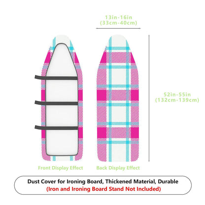 1-Piece Plaid Pink Blue  Ironing Board Cover, Universal Size, Without Board