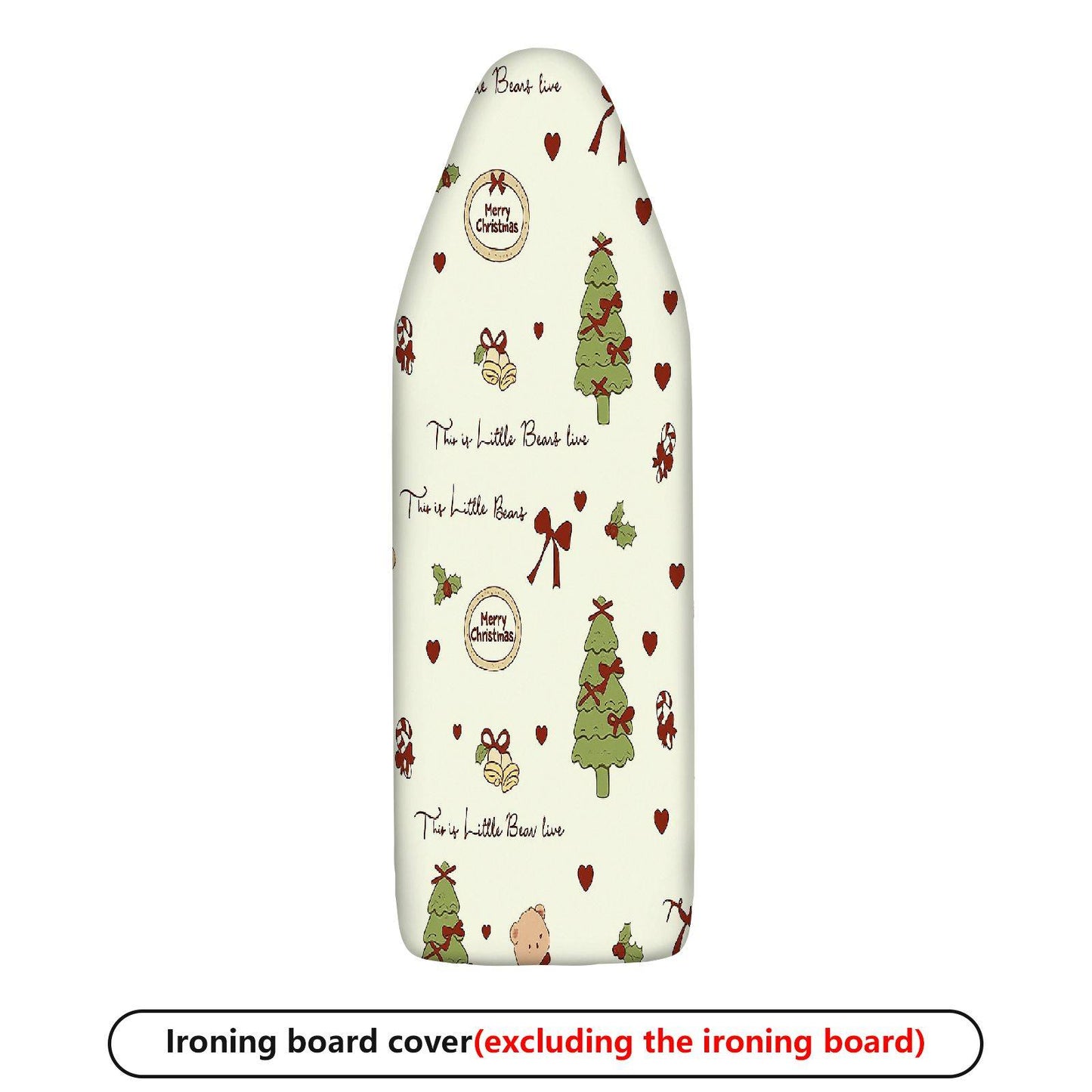 1-Piece Christmas Tree Merry Christmas Bow  Ironing Board Cover, Universal Size, Without Board