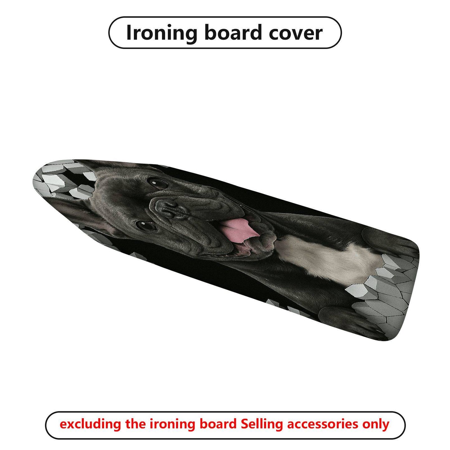 1-Piece Dog Black Cute  Ironing Board Cover, Universal Size, Without Board