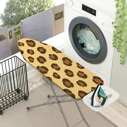 1-Piece Leopard Print Beige Brown  Ironing Board Cover, Universal Size, Without Board