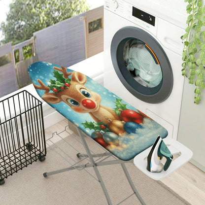 1-Piece Reindeer Christmas Snow  Ironing Board Cover, Universal Size, Without Board