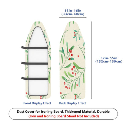 1-Piece Christmas Greenberry Leaf  Ironing Board Cover, Universal Size, Without Board