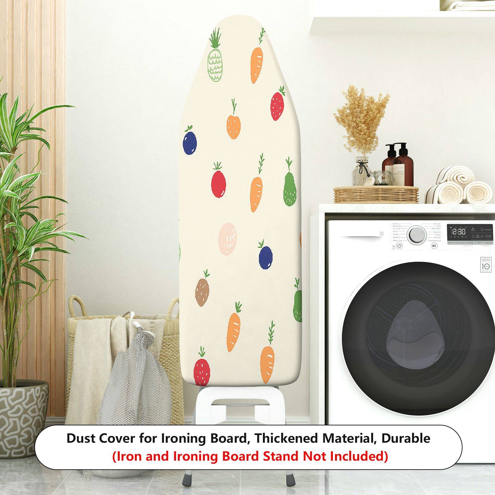 1-Piece Fruit Vegetable Pattern Colorful  Ironing Board Cover, Universal Size, Without Board