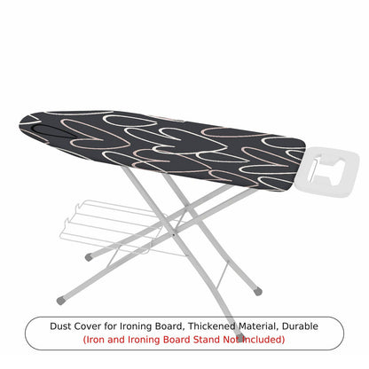 1-Piece Abstract Heart Black  Ironing Board Cover, Universal Size, Without Board