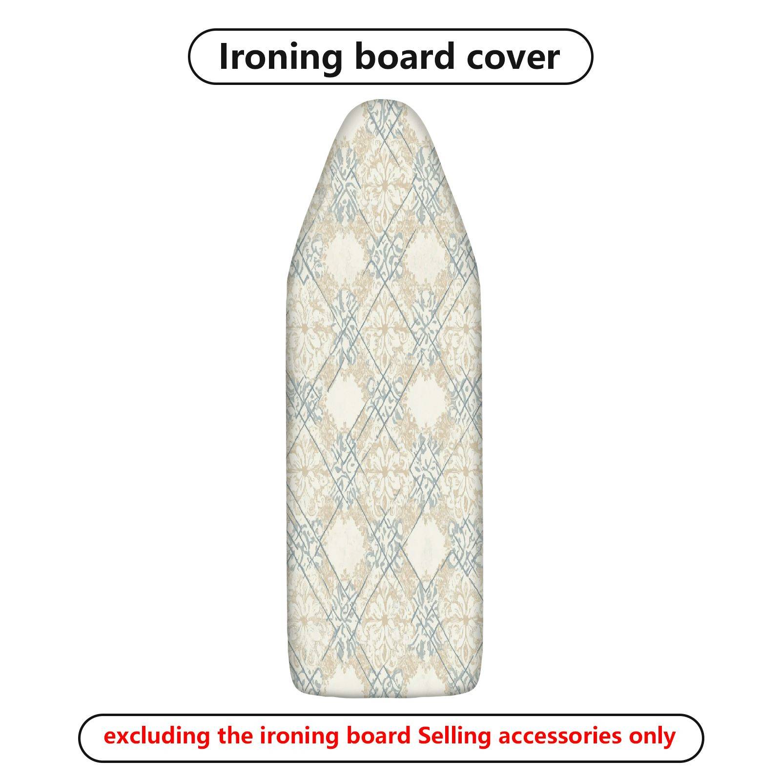 1-Piece Floral Elegant Beige  Ironing Board Cover, Universal Size, Without Board