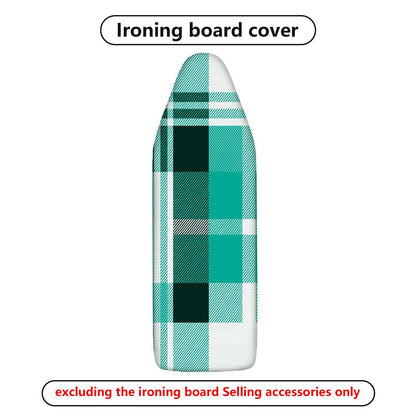 1-Piece Plaid Green White  Ironing Board Cover, Universal Size, Without Board