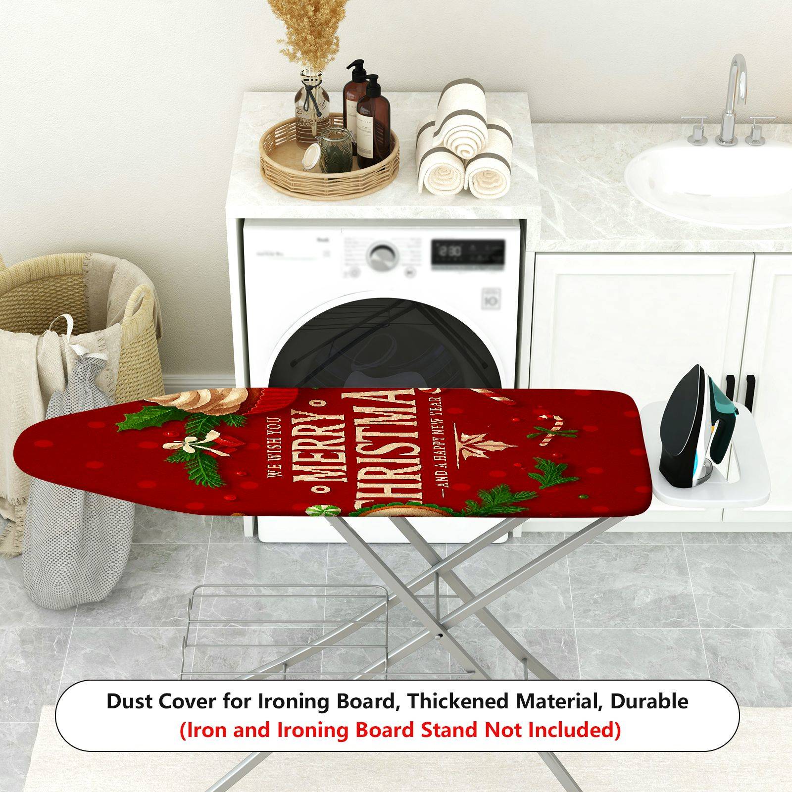 1-Piece Christmas Holiday Festive  Ironing Board Cover, Universal Size, Without Board
