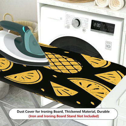 1-Piece Pineapple Fruit Pattern Black  Ironing Board Cover, Universal Size, Without Board