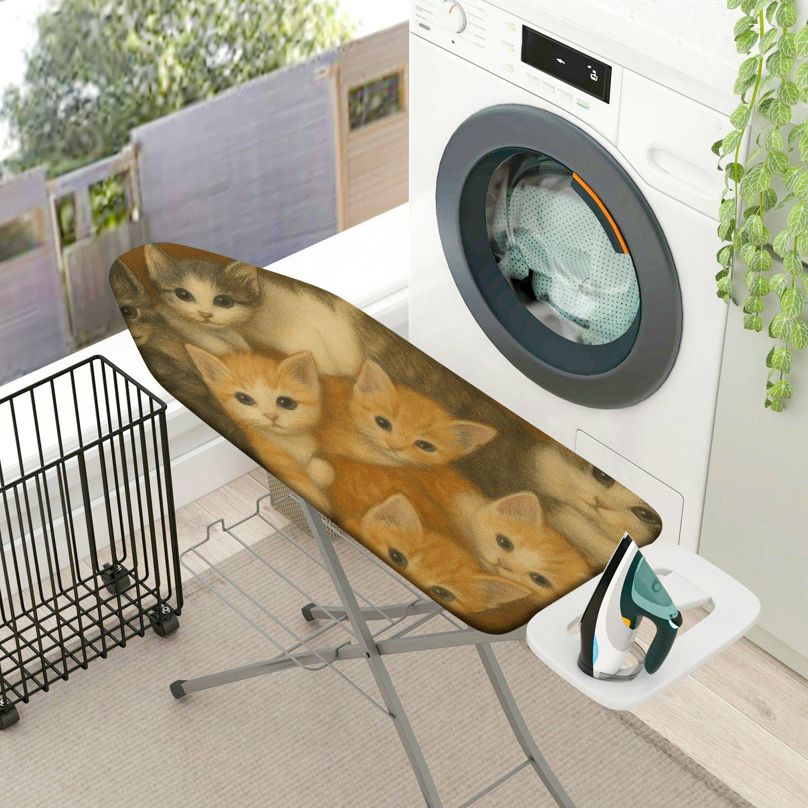 1-Piece Cat Cute Cozy  Ironing Board Cover, Universal Size, Without Board