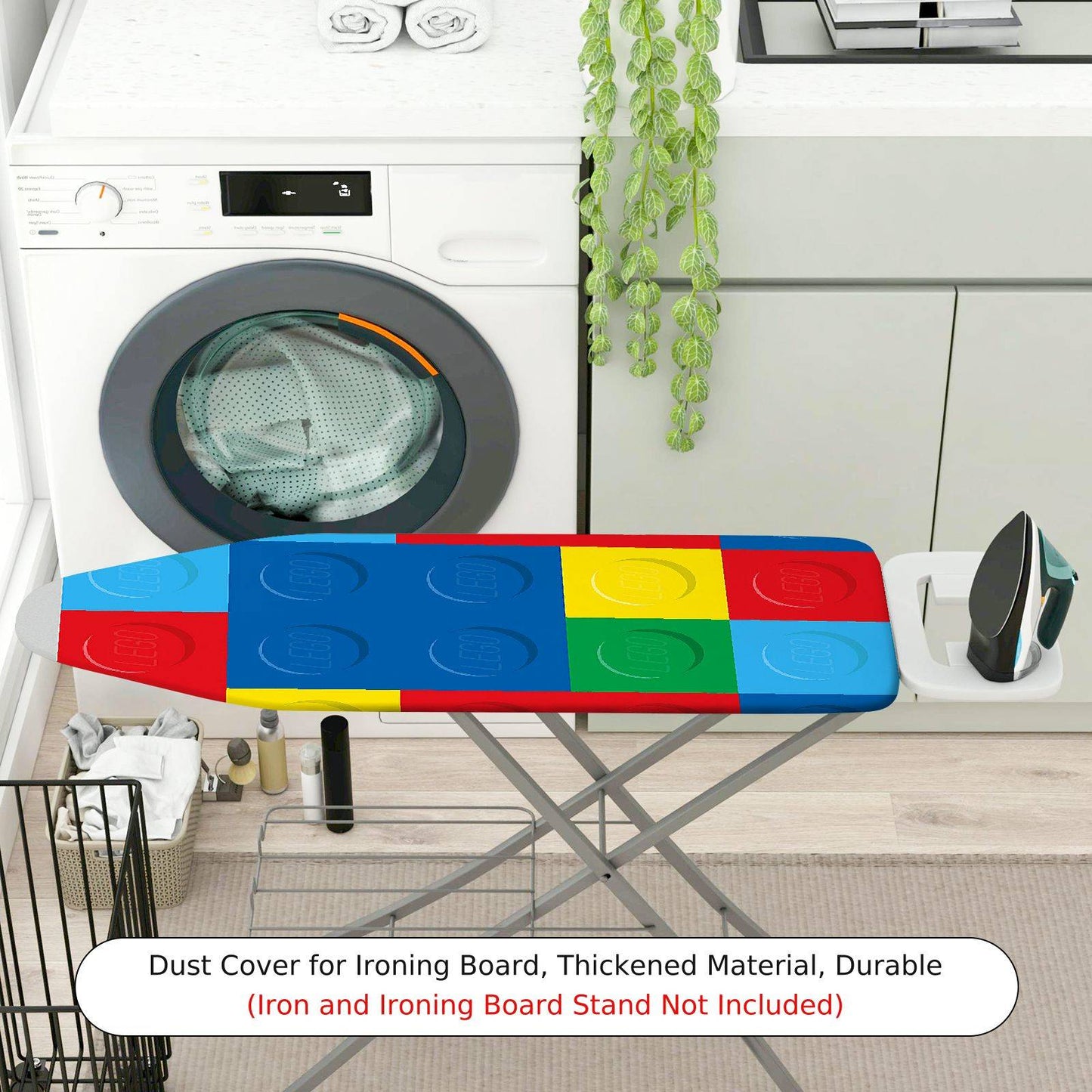 1-Piece Colorful Block Pattern Creative Fun  Ironing Board Cover, Universal Size, Without Board