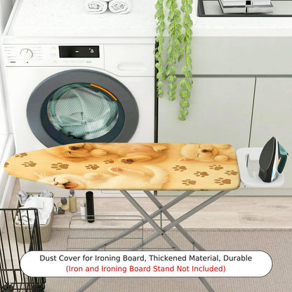 1-Piece Puppy Paw Print Sleeping Dogs Cute  Ironing Board Cover, Universal Size, Without Board