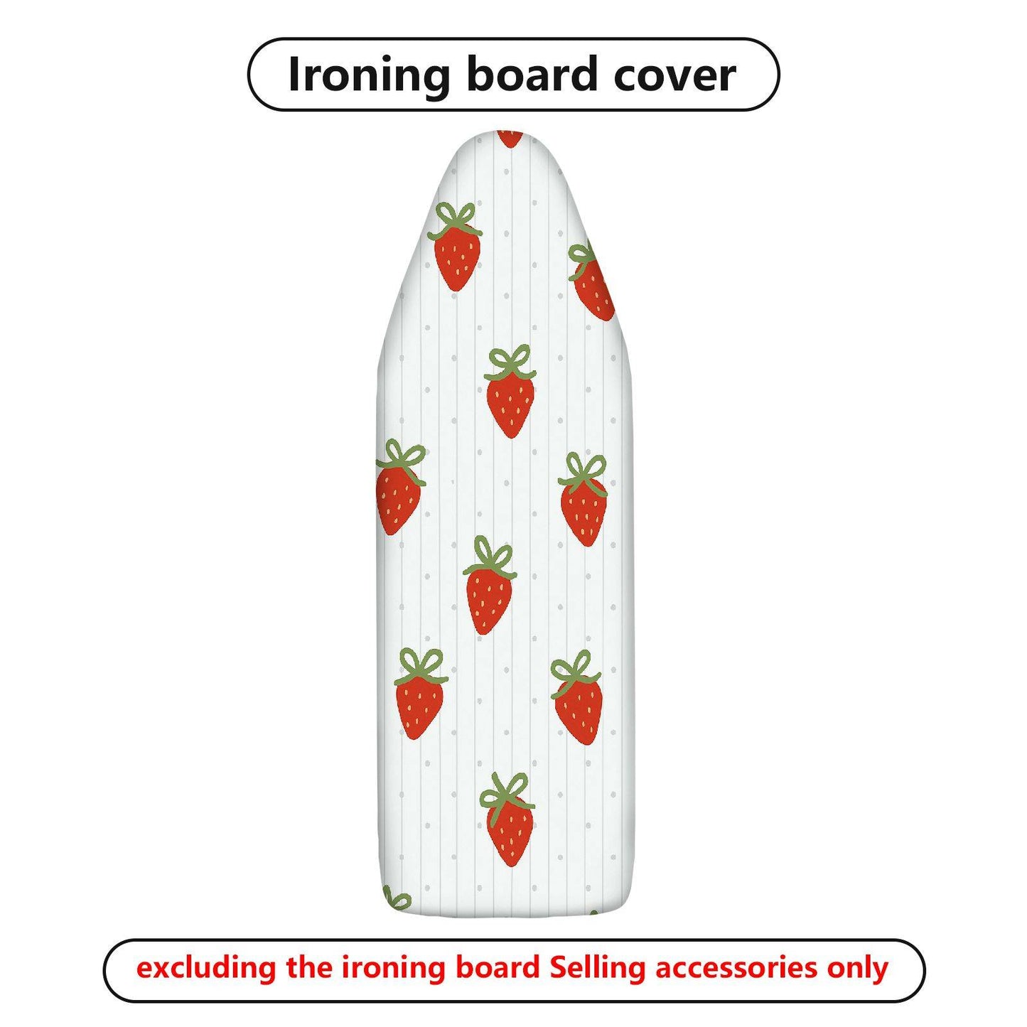 1-Piece Strawberry Pattern Cute Fresh Style  Ironing Board Cover, Universal Size, Without Board