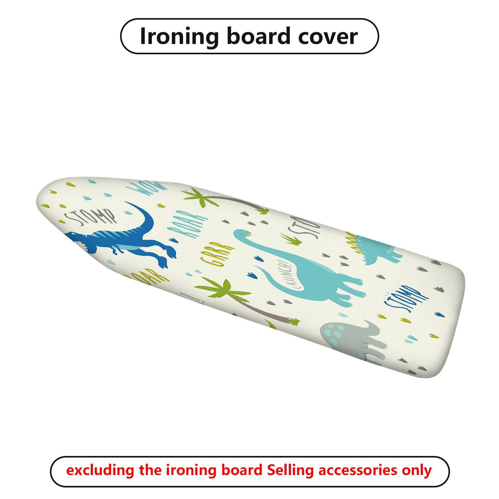 1-Piece Dinosaur  Fun  Ironing Board Cover, Universal Size, Without Board
