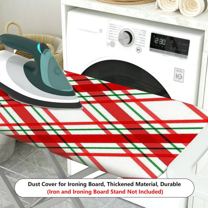 1-Piece Christmas Plaid Red  Ironing Board Cover, Universal Size, Without Board