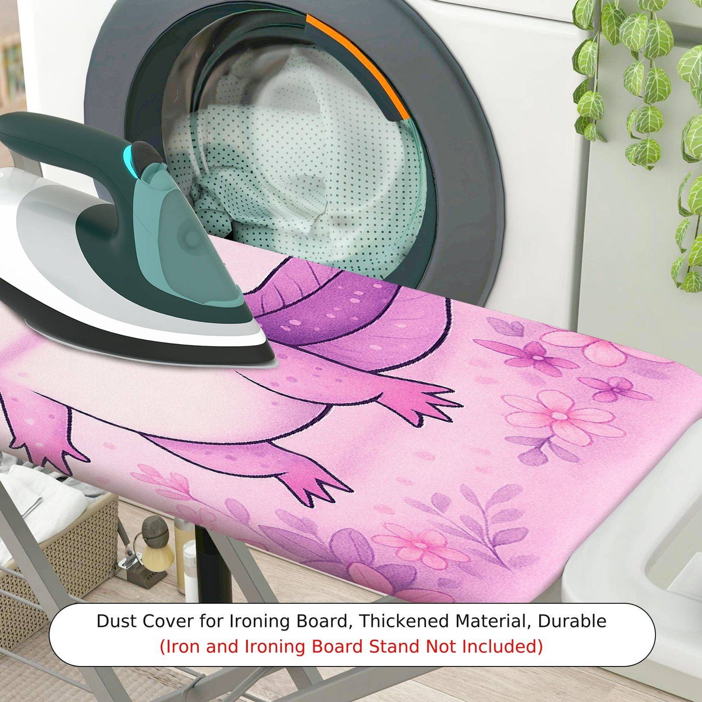 1-Piece Cute  Pink Axolotl  Ironing Board Cover, Universal Size, Without Board