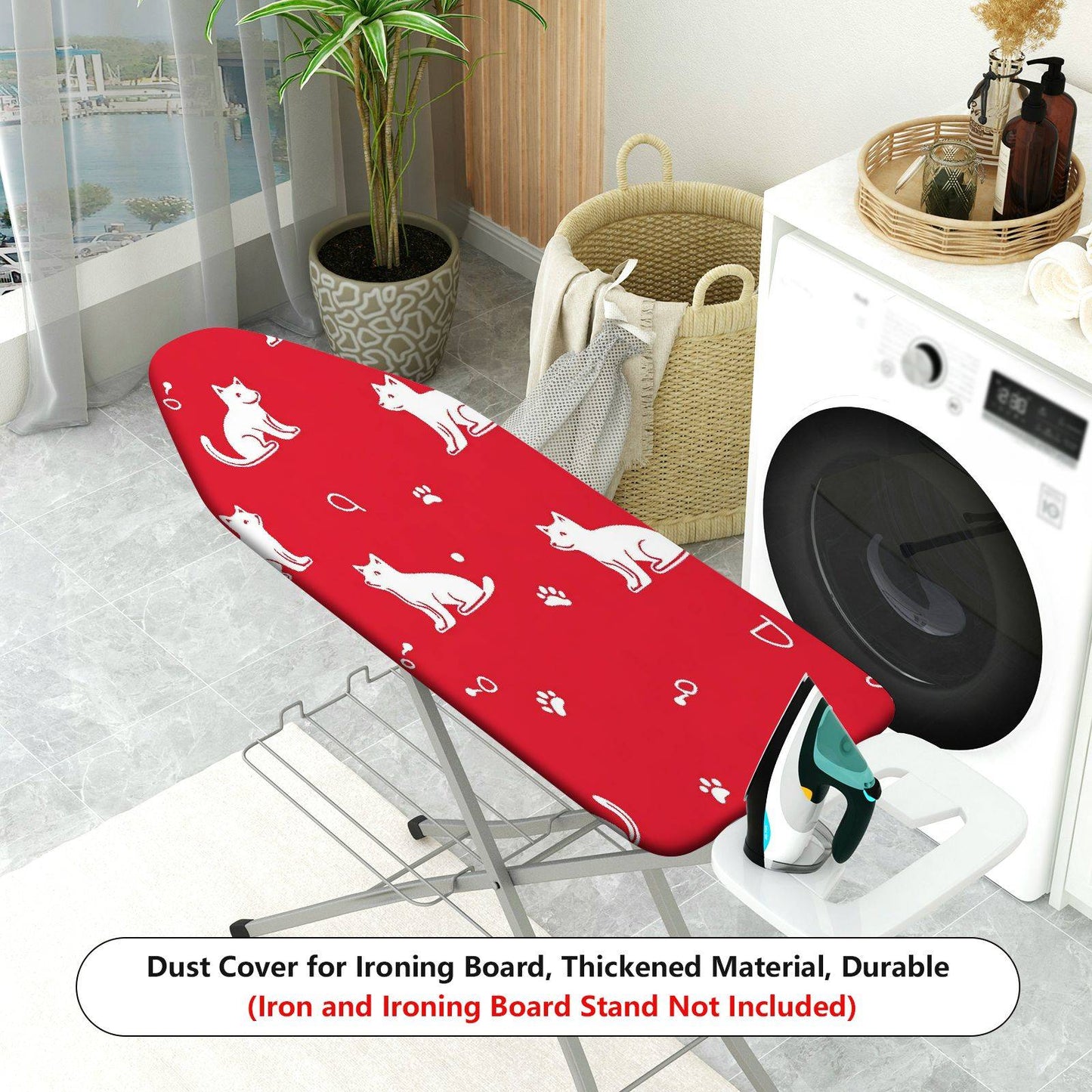 1-Piece Cat Paw Red Cute  Ironing Board Cover, Universal Size, Without Board