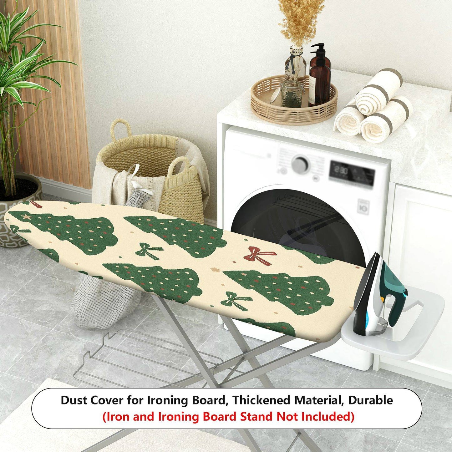 1-Piece Christmas Tree Pattern Bowknot Festive  Ironing Board Cover, Universal Size, Without Board