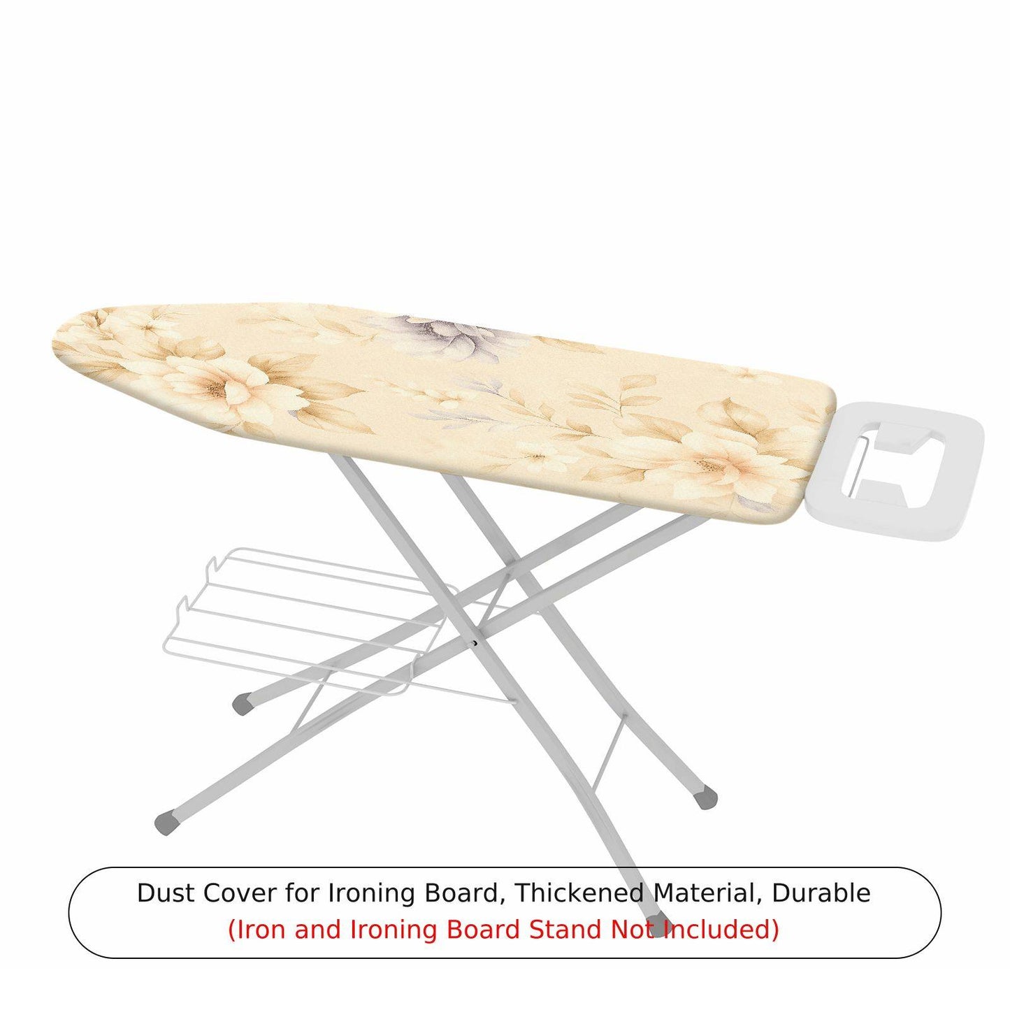 1-Piece Floral Beige Pastel  Ironing Board Cover, Universal Size, Without Board
