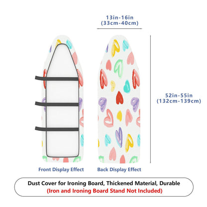 1-Piece Heart Colorful Pattern Fun  Ironing Board Cover, Universal Size, Without Board