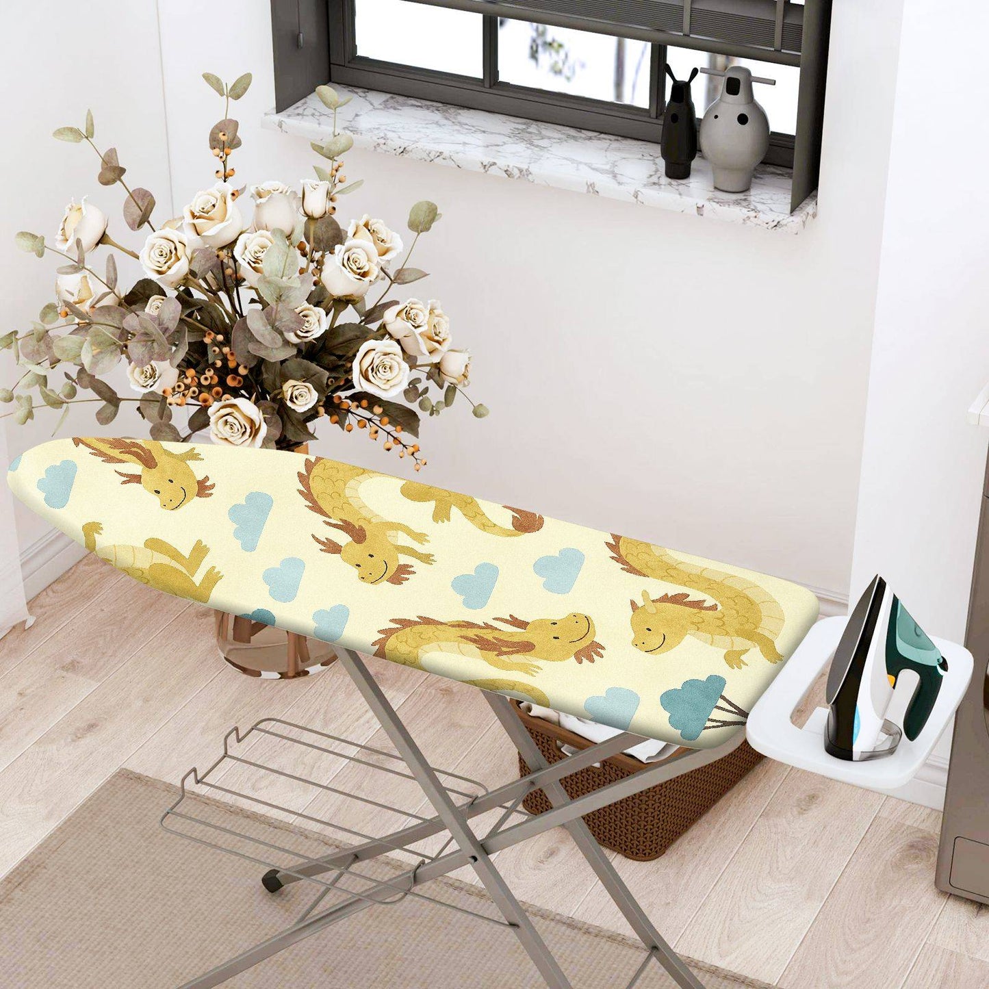 1-Piece Dragon Cloud Print Cute  Ironing Board Cover, Universal Size, Without Board