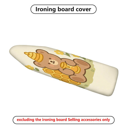 1-Piece Cute Bear Honey Floral  Ironing Board Cover, Universal Size, Without Board