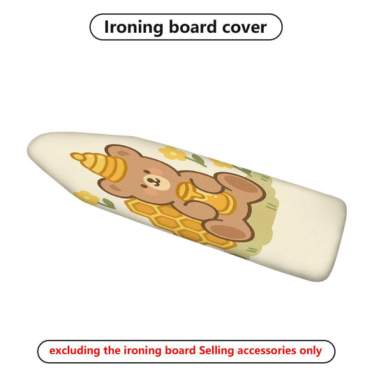 1-Piece Cute Bear Honey Floral  Ironing Board Cover, Universal Size, Without Board