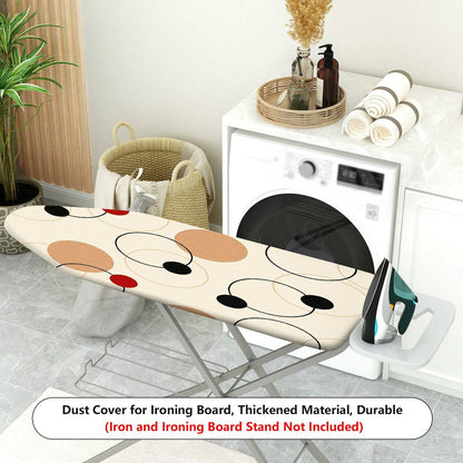 1-Piece Modern Geometry Circle Pattern Beige  Ironing Board Cover, Universal Size, Without Board