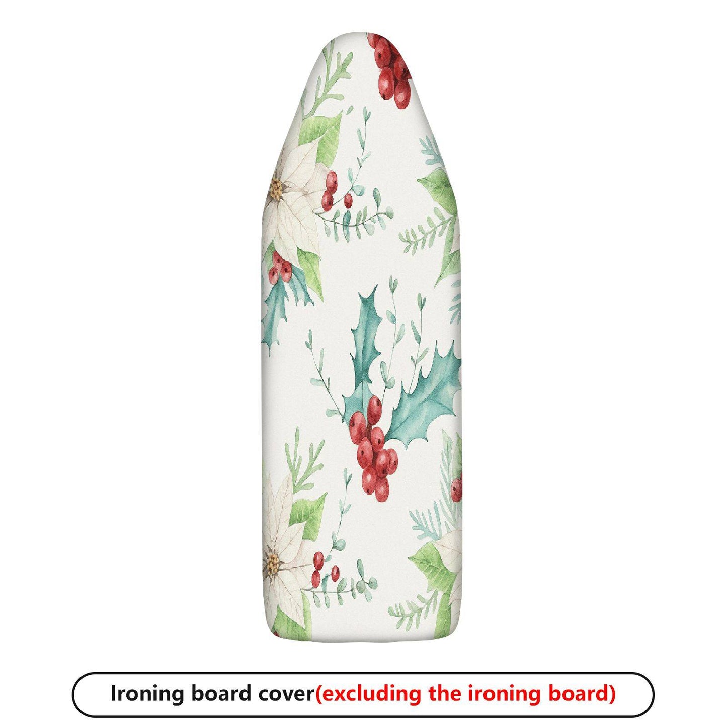 1-Piece Christmas Holly Berry Floral  Ironing Board Cover, Universal Size, Without Board