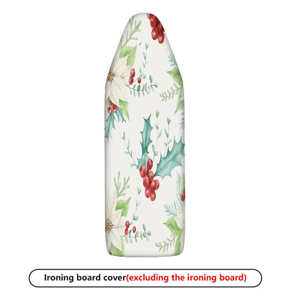 1-Piece Christmas Holly Berry Floral  Ironing Board Cover, Universal Size, Without Board