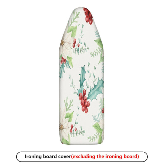 1-Piece Christmas Holly Berry Floral  Ironing Board Cover, Universal Size, Without Board