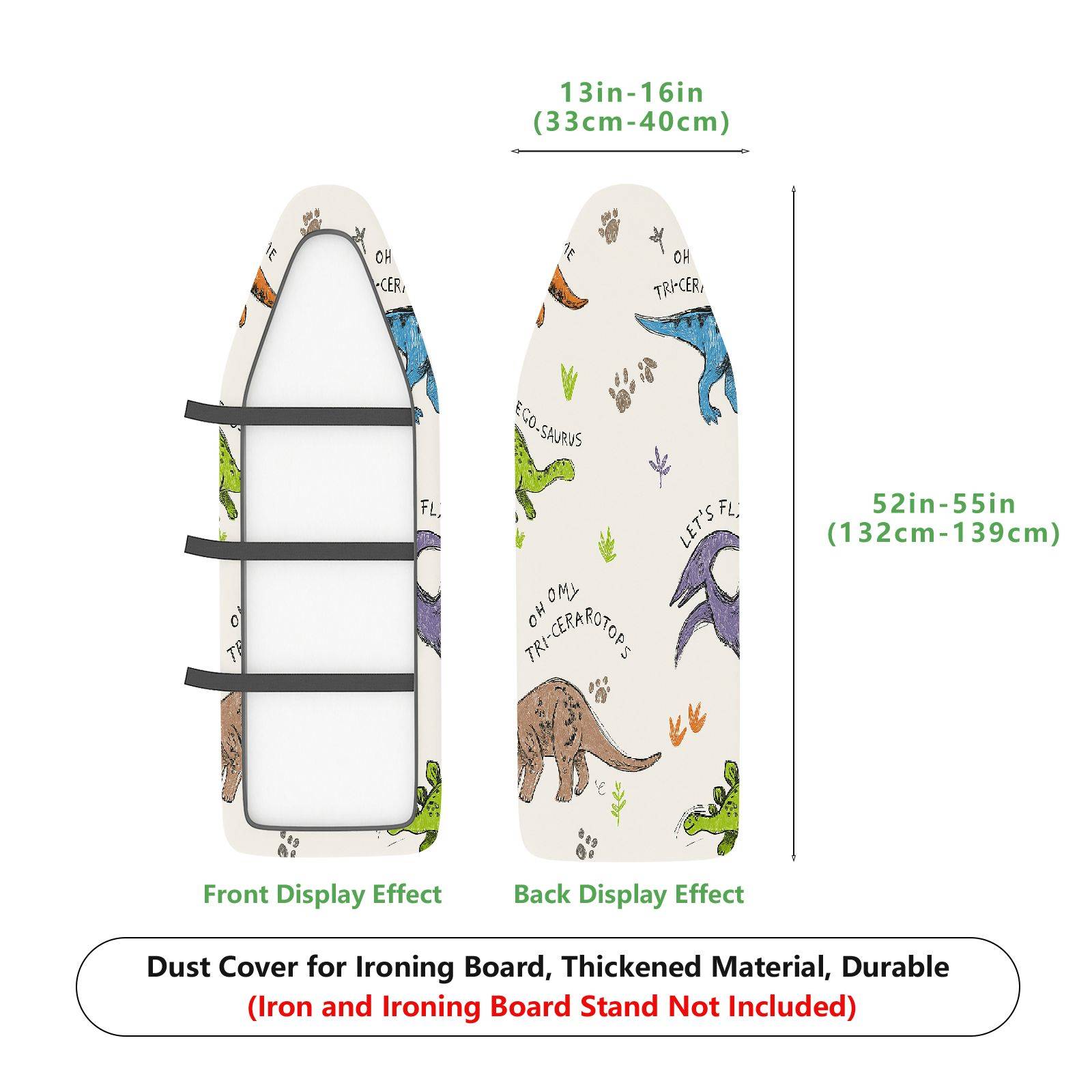 1-Piece Dinosaur  Fun  Ironing Board Cover, Universal Size, Without Board