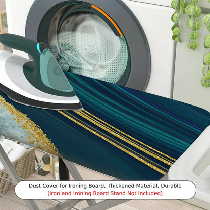 1-Piece Abstract Art Pattern Navy Gold  Ironing Board Cover, Universal Size, Without Board