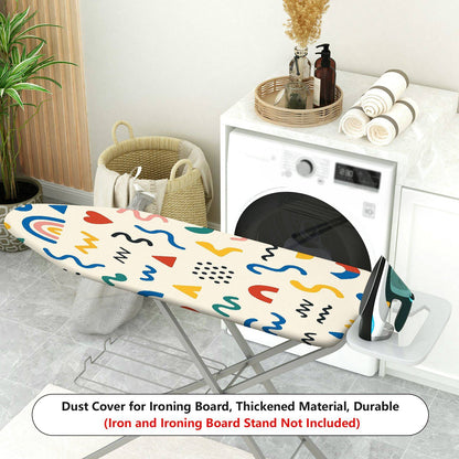 1-Piece Abstract Rainbow Geometry Color  Ironing Board Cover, Universal Size, Without Board
