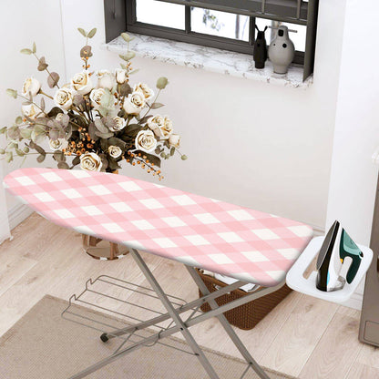 1-Piece Pink Plaid Checkered Decorative  Ironing Board Cover, Universal Size, Without Board
