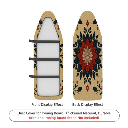 1-Piece Floral Red Beige Black  Ironing Board Cover, Universal Size, Without Board