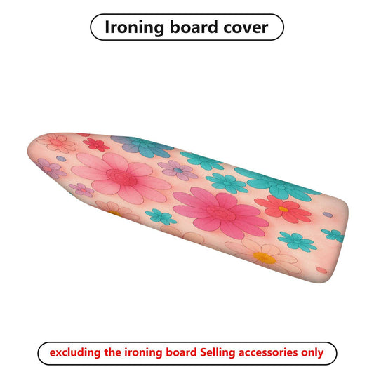 1-Piece Floral Pattern Colorful Fun Vibrant  Ironing Board Cover, Universal Size, Without Board
