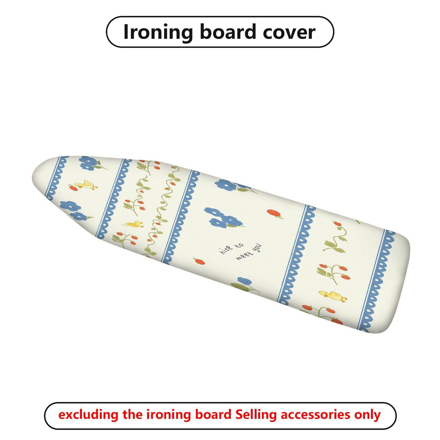 1-Piece Floral Pattern  Cute  Ironing Board Cover, Universal Size, Without Board