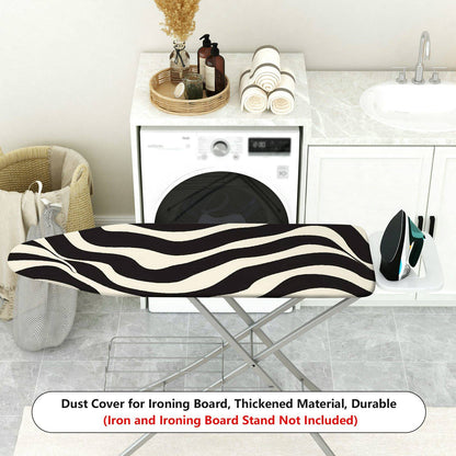 1-Piece Zebra Pattern Black White  Ironing Board Cover, Universal Size, Without Board