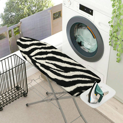 1-Piece Zebra Print Stripe Black White  Ironing Board Cover, Universal Size, Without Board