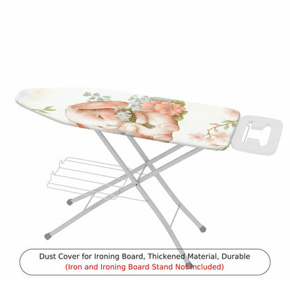 1-Piece Cute Bunny Floral Pastel  Ironing Board Cover, Universal Size, Without Board
