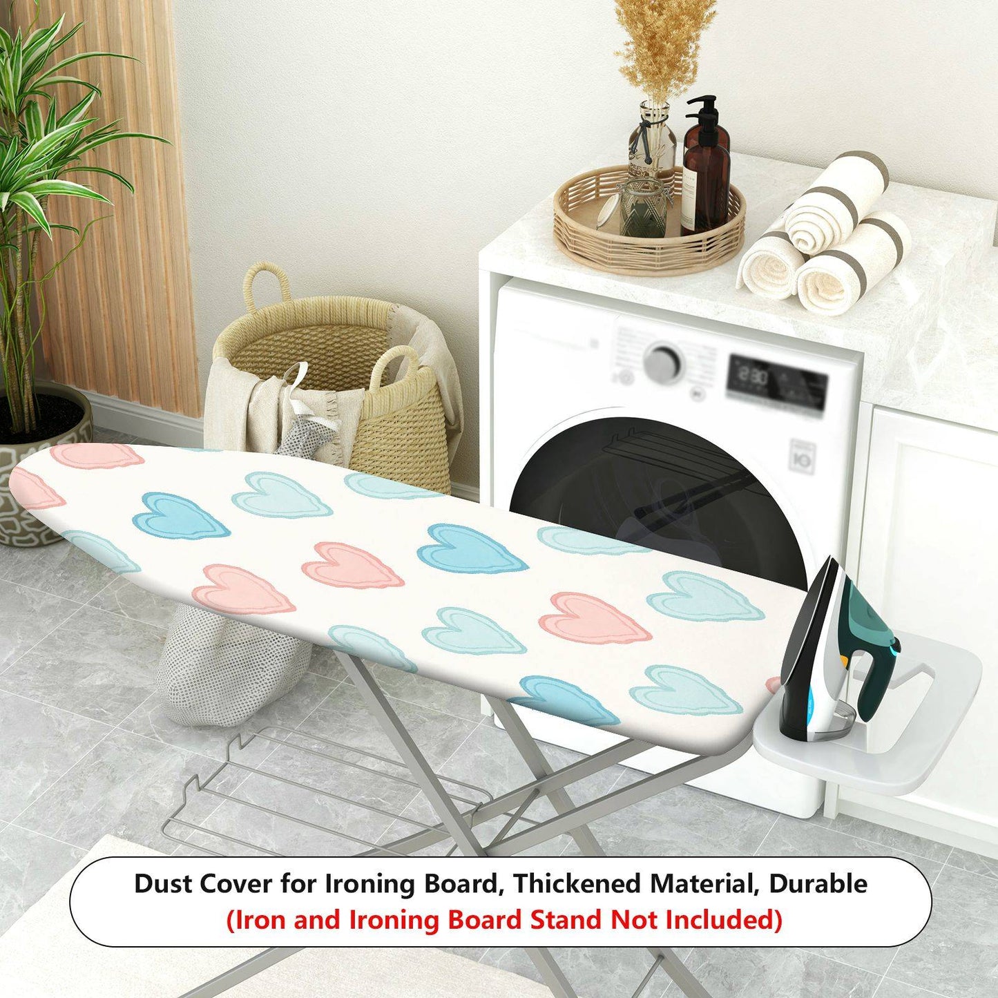 1-Piece Heart Pattern Cute Pastel  Ironing Board Cover, Universal Size, Without Board
