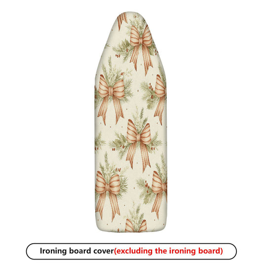 1-Piece Christmas Bow Pinecone Festive  Ironing Board Cover, Universal Size, Without Board