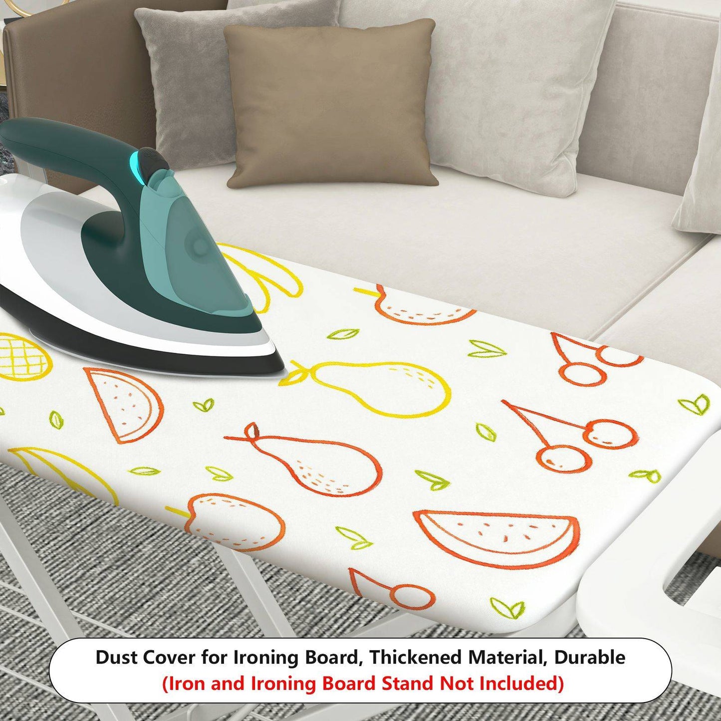 1-Piece Fruit Pattern Colorful Fun  Ironing Board Cover, Universal Size, Without Board