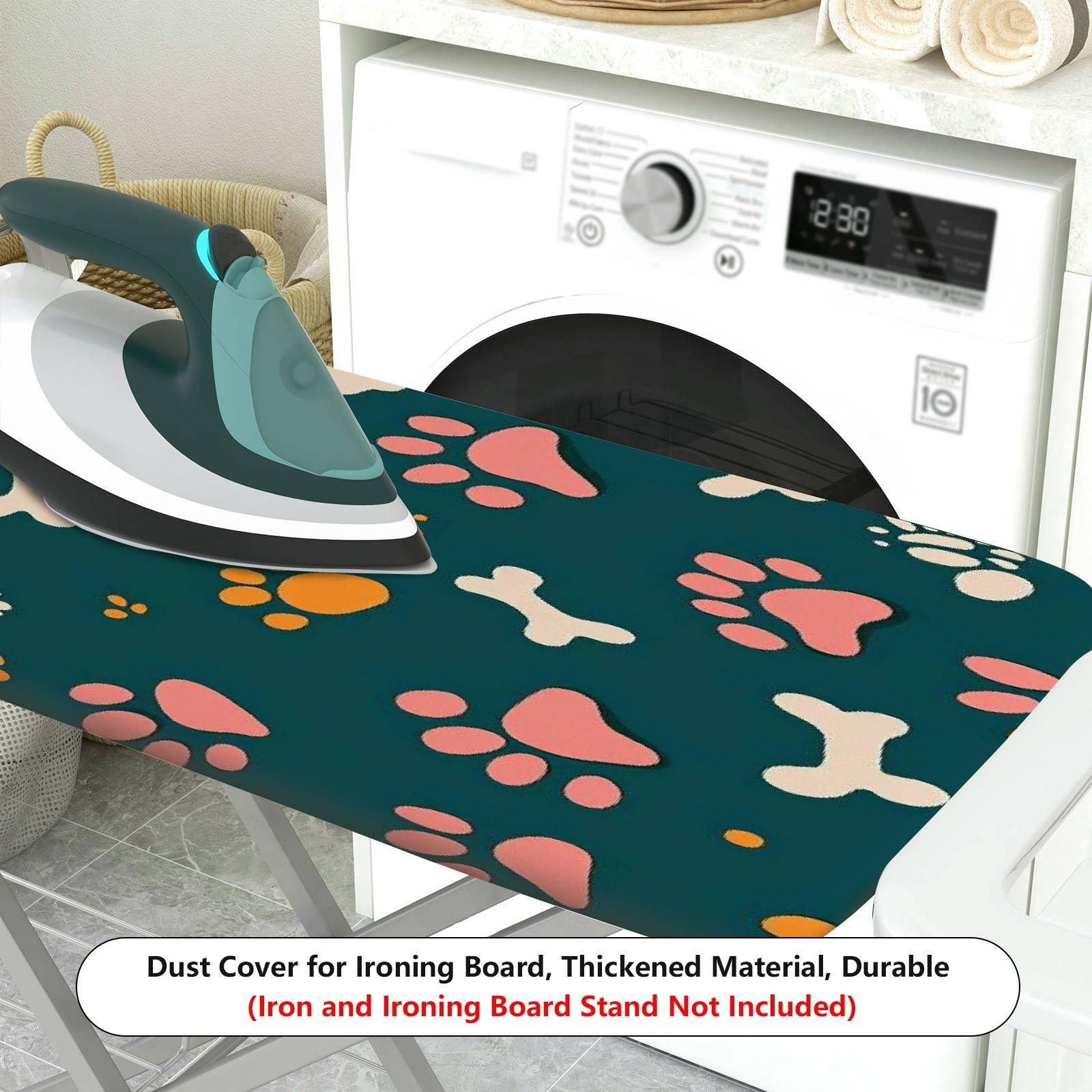 1-Piece Paw Bone Print Pet Cute  Ironing Board Cover, Universal Size, Without Board