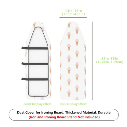 1-Piece Ice Cream Pattern Cute Pastel  Ironing Board Cover, Universal Size, Without Board