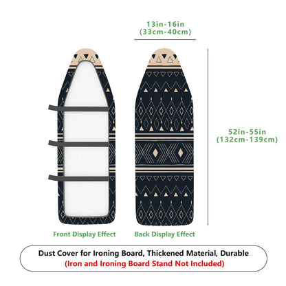 1-Piece Geometric Pattern Black Beige  Ironing Board Cover, Universal Size, Without Board