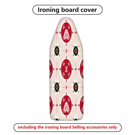1-Piece Christmas Red Green Pattern  Ironing Board Cover, Universal Size, Without Board