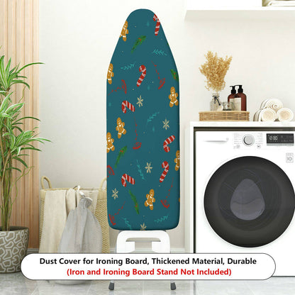 1-Piece Christmas Gingerbread Candy Cane Snowflake  Ironing Board Cover, Universal Size, Without Board