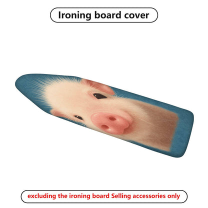1-Piece Cute Pig Animal Blue  Ironing Board Cover, Universal Size, Without Board